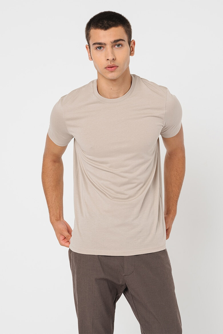 ARMANI EXCHANGE Tricou slim fit cu decolteu la baza gatului - Pled.ro