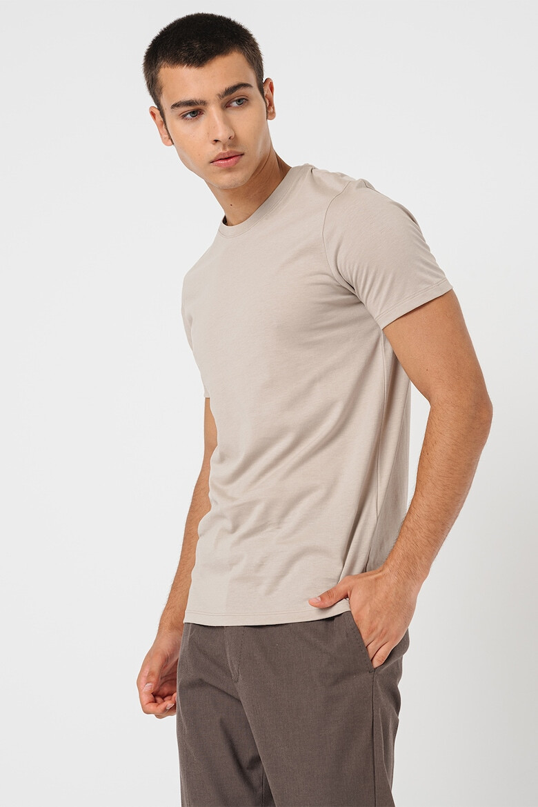 ARMANI EXCHANGE Tricou slim fit cu decolteu la baza gatului - Pled.ro