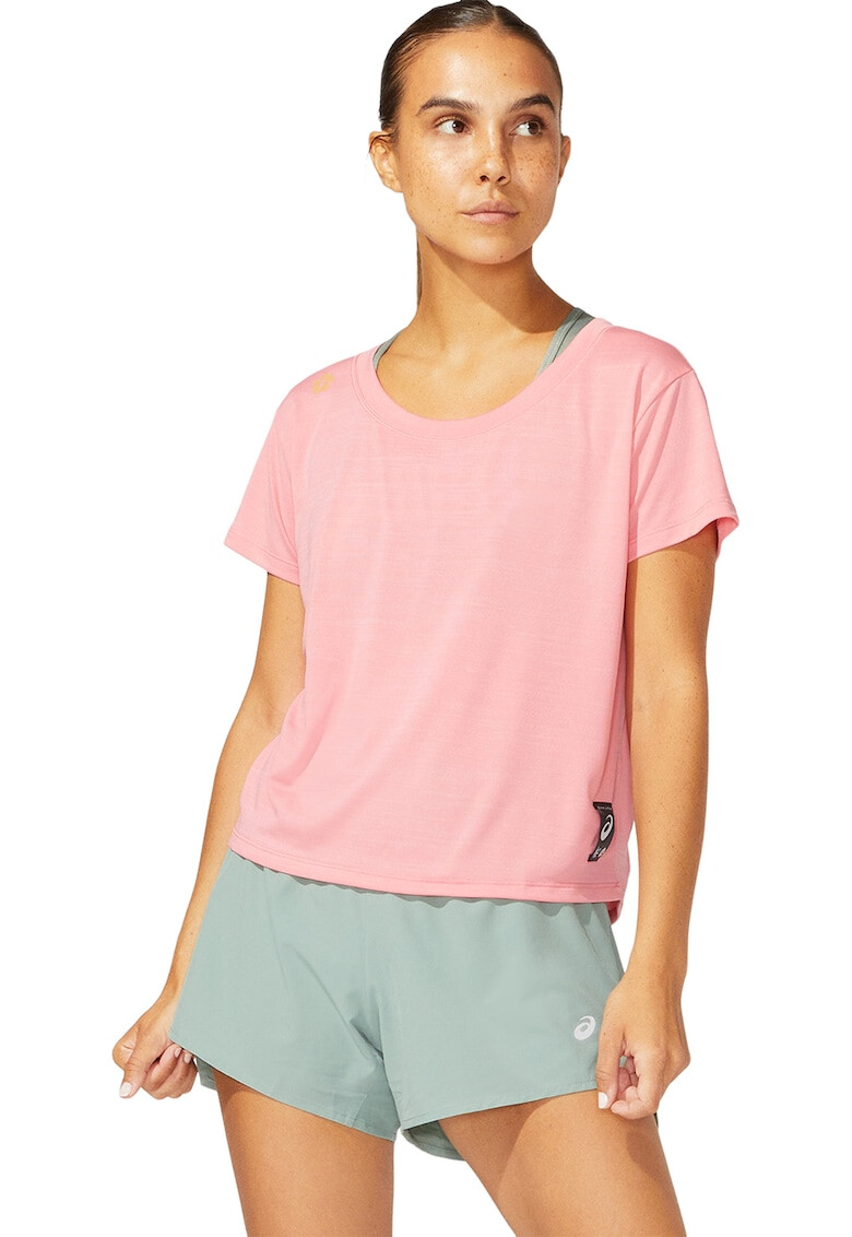 Asics Tricou crop cu insertii de plasa pentru alergare Sakura - Pled.ro