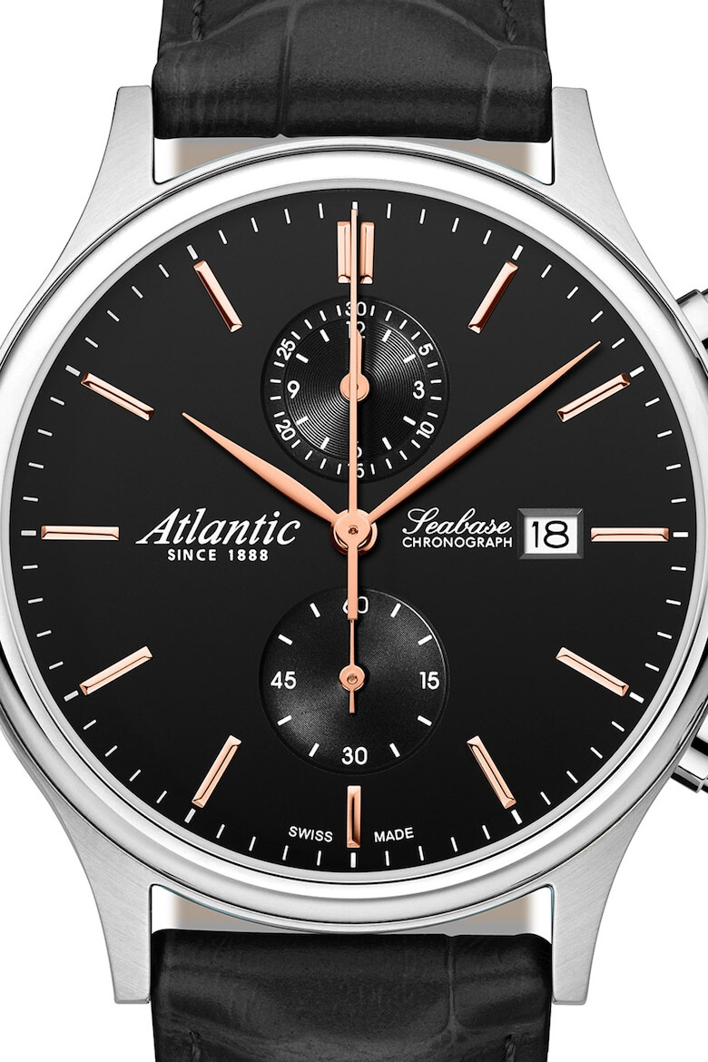 Atlantic Ceas analog cu o curea de piele - Pled.ro