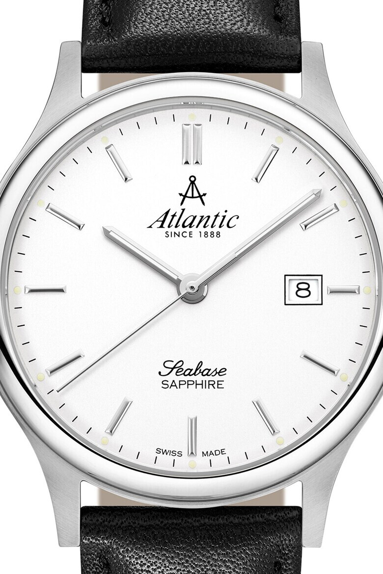 Atlantic Ceas analog cu o curea de piele - Pled.ro