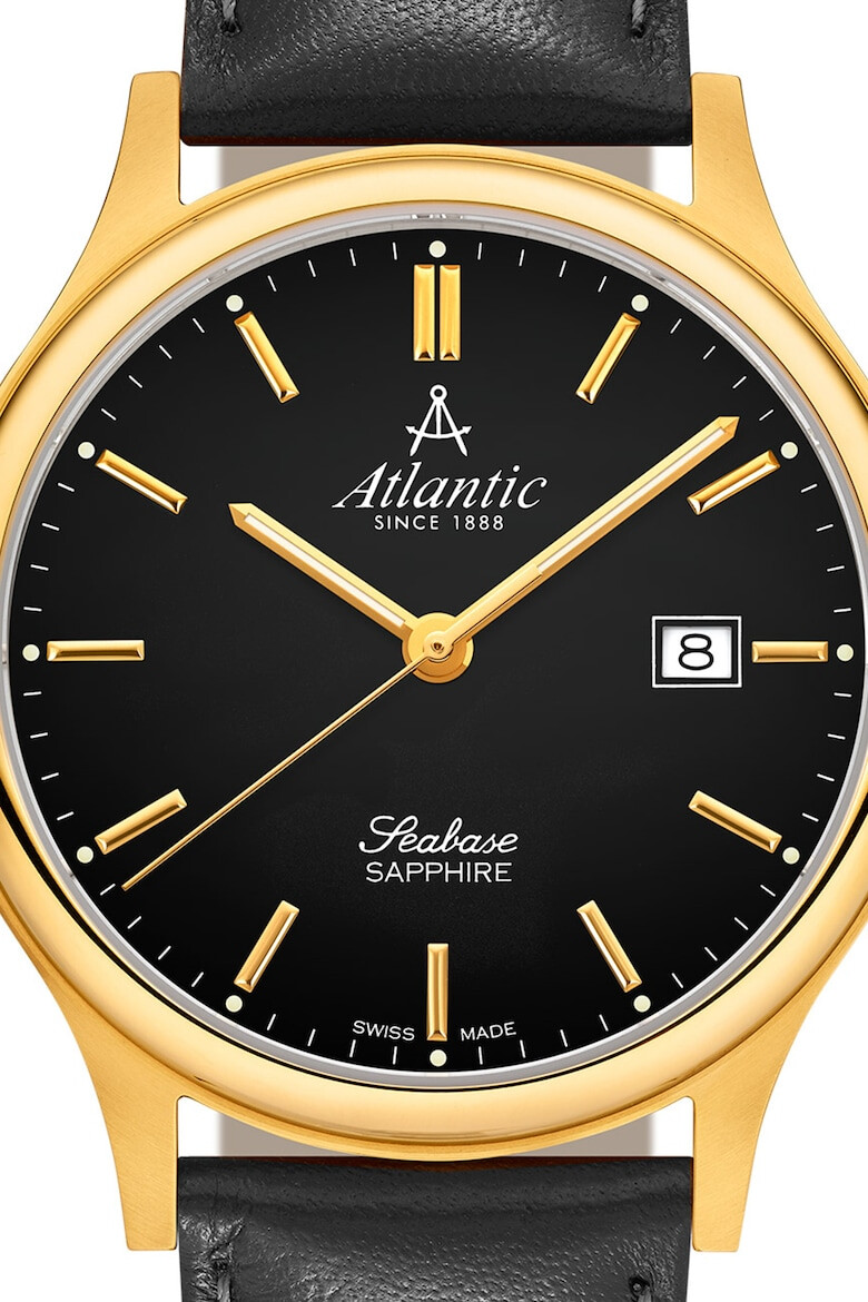 Atlantic Ceas analog cu o curea de piele - Pled.ro