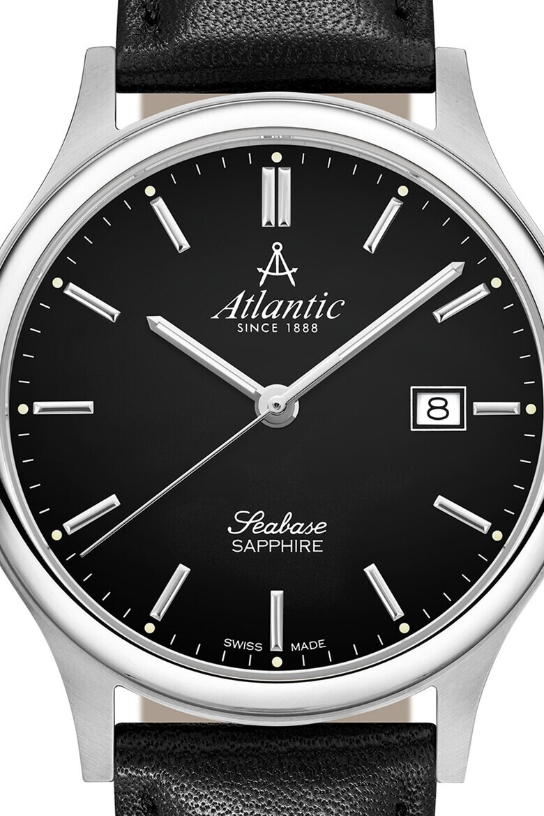 Atlantic Ceas analog cu o curea de piele - Pled.ro