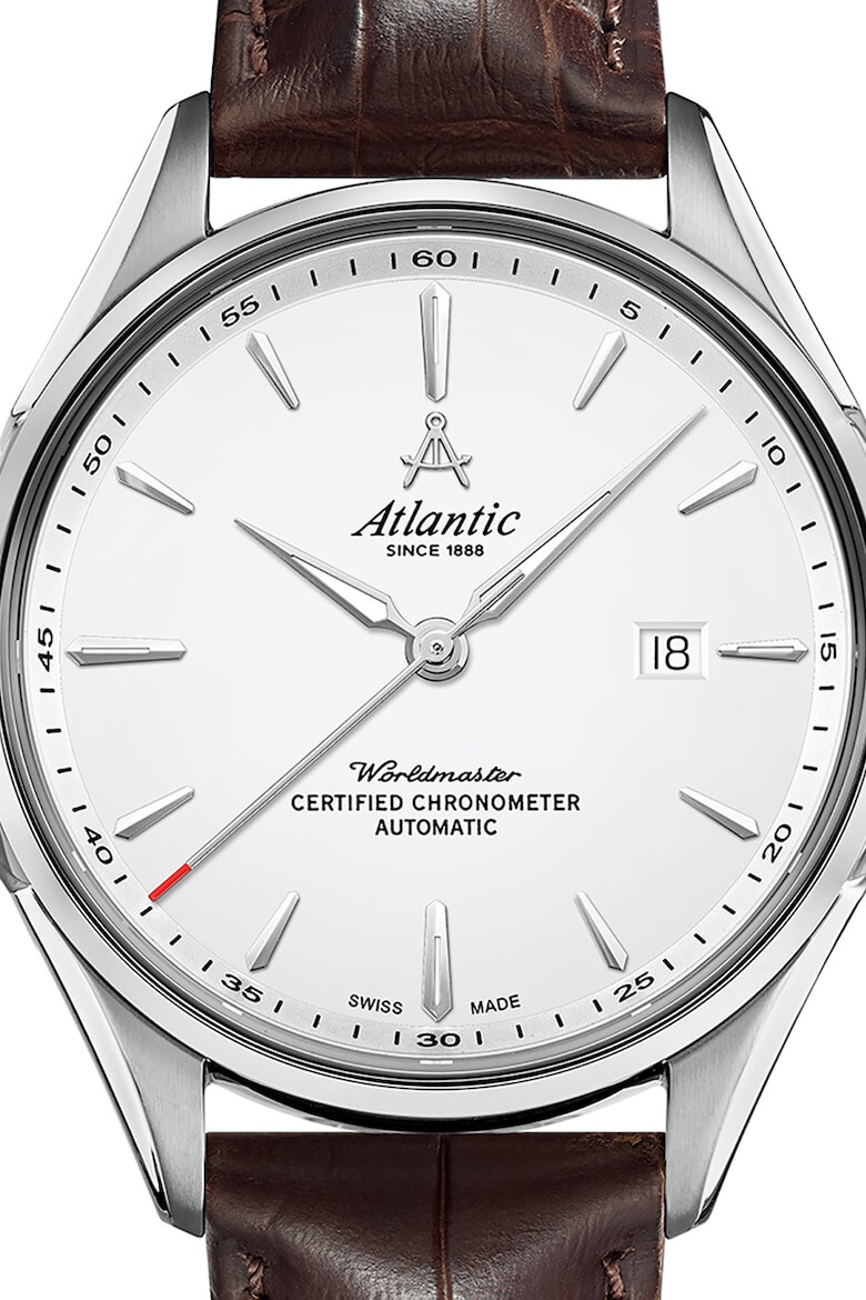 Atlantic Ceas automatic de otel inoxidabil cu o curea de piele - Pled.ro