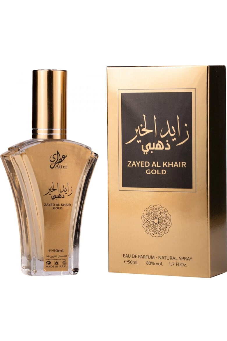 Attri Apa de Parfum Zayed Al Khair Gold Barbati 50 ml - Pled.ro