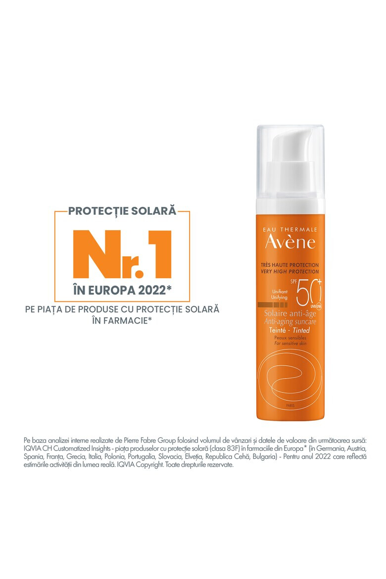 Avene Crema de fata antirid nuantatoare cu protectie solara SPF 50+ pentru ten sensibil 50 ml - Pled.ro