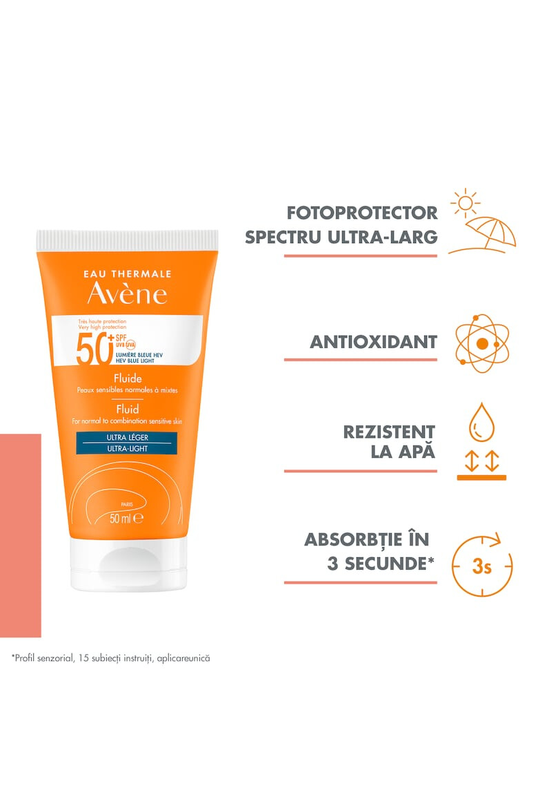 Avene Fluid cu protectie solara SPF 50+ TRIASORB pentru piele normala si mixta 50 ml - Pled.ro