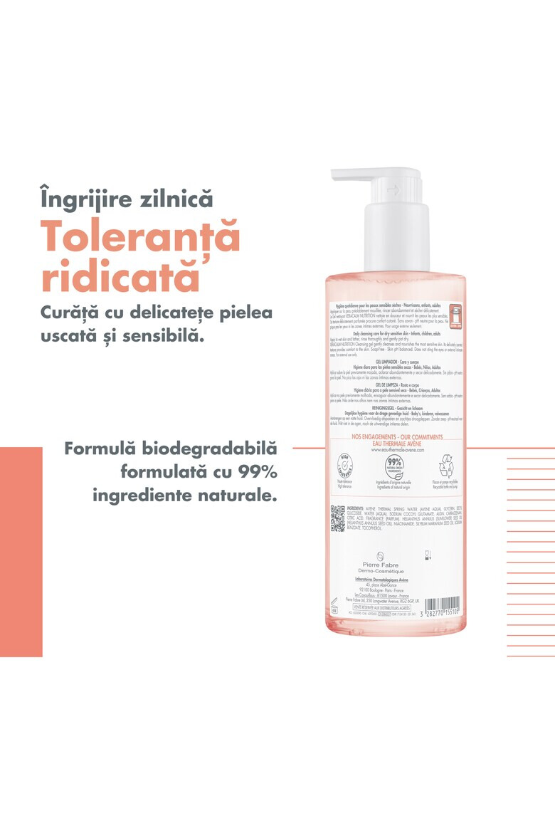 Avene Gel hidratant si hranitor pentru pielea sensibila si foarte uscata Xeracalm Nutrition 500 ml - Pled.ro