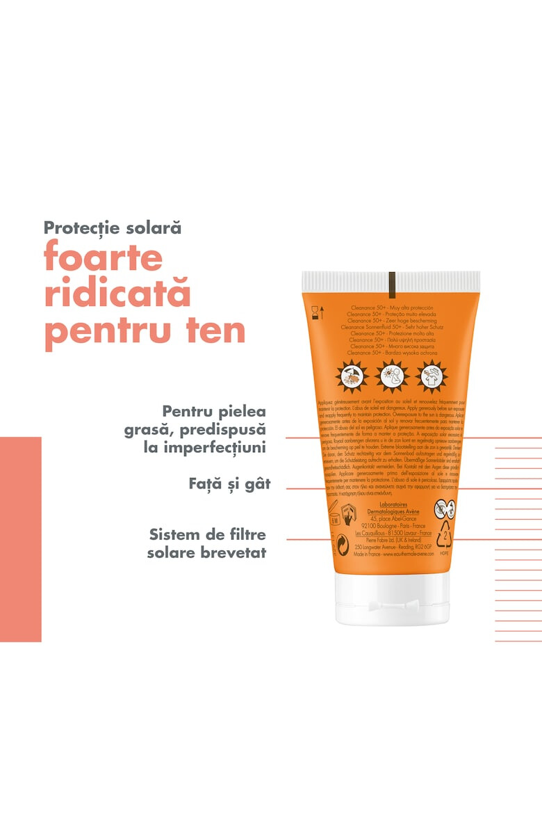 Avene Lotiune cu protectie solara Cleanance SPF 50+ TRIASORB pentru ten acneic 50 ml - Pled.ro