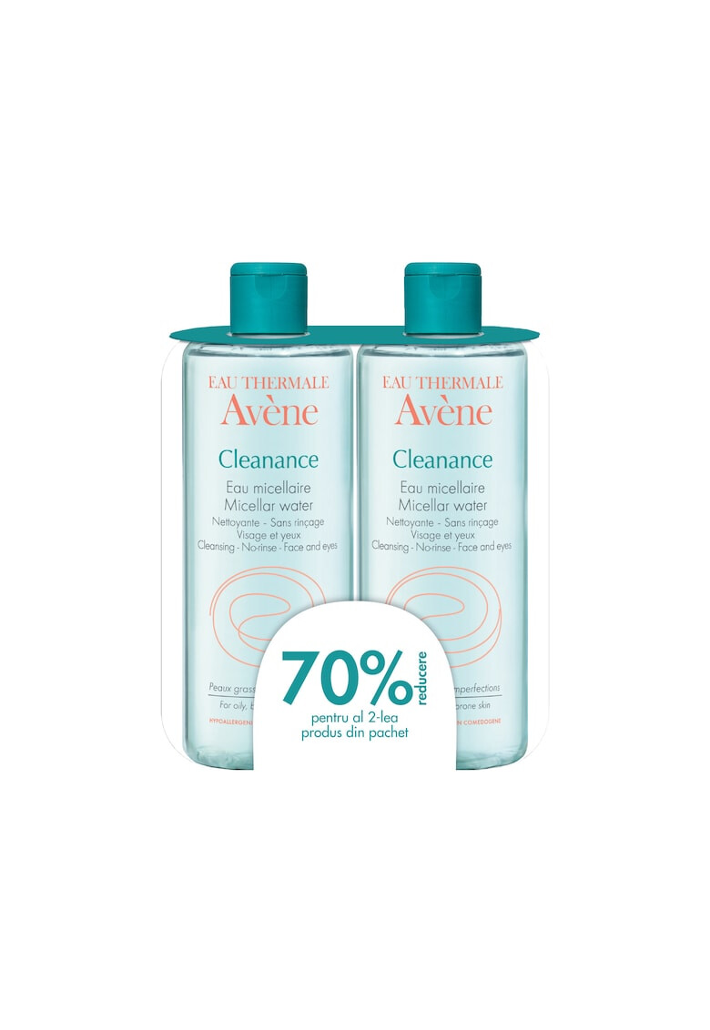 Avene Pachet 2 x Apa micelara Cleanance pentru ten gras 400 ml - Pled.ro