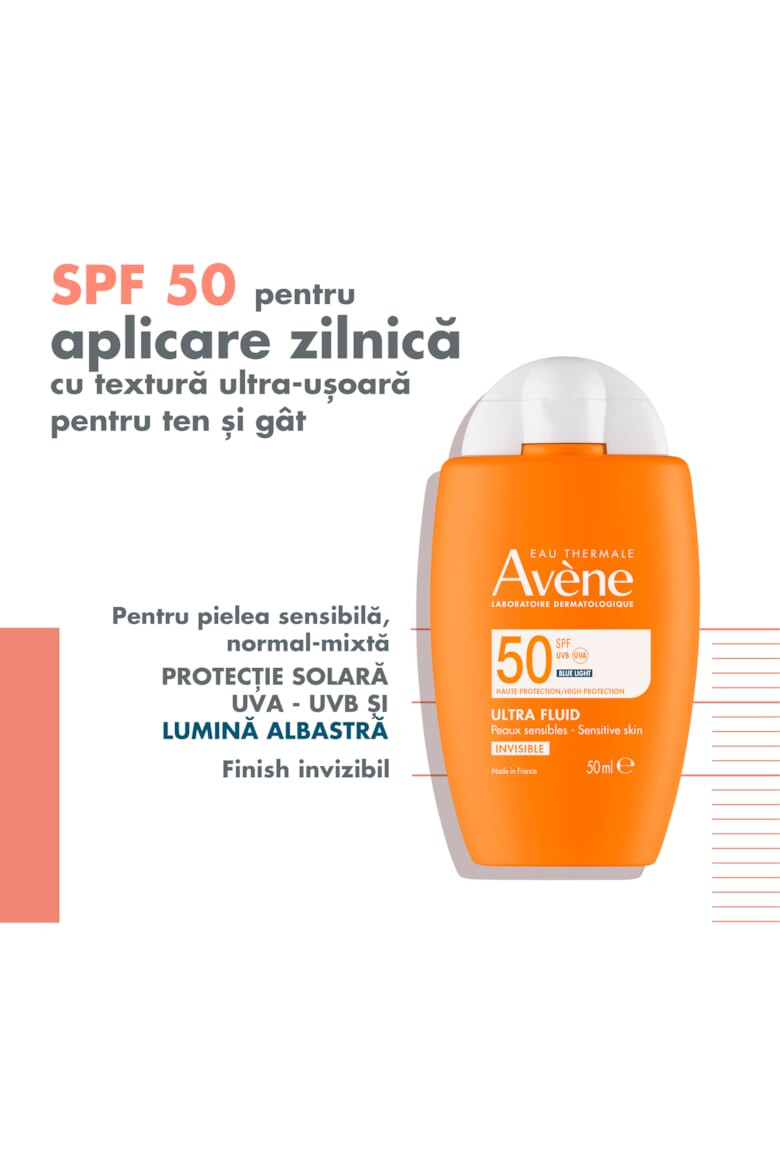 Avene Ultra Fluid cu protectie solara SPF 50+ TRIASORB pentru piele normala si mixta 50 ml - Pled.ro