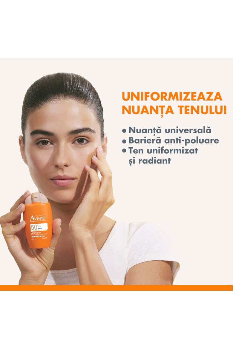 Avene Ultra Fluid nuantator cu protectie solara SPF 50+ TRIASORB pentru piele normala si mixta 50 ml - Pled.ro