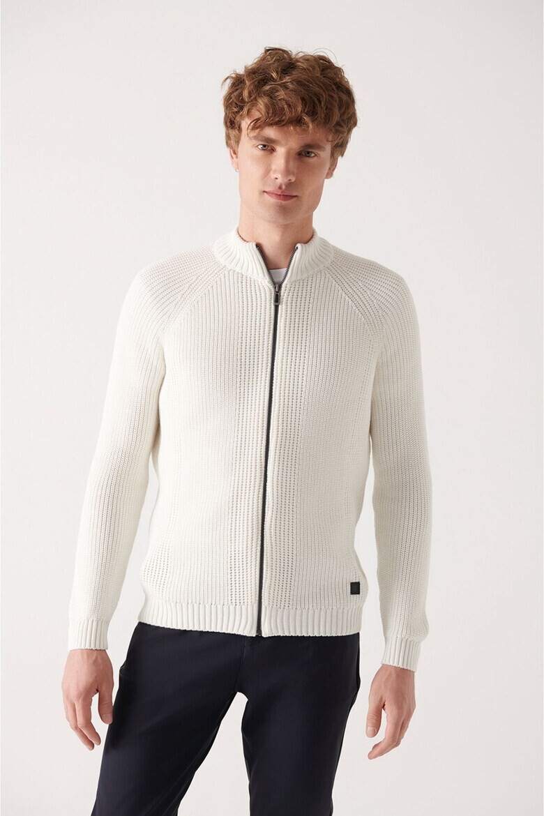 Avva Cardigan cu fermoar si maneci raglan - Pled.ro