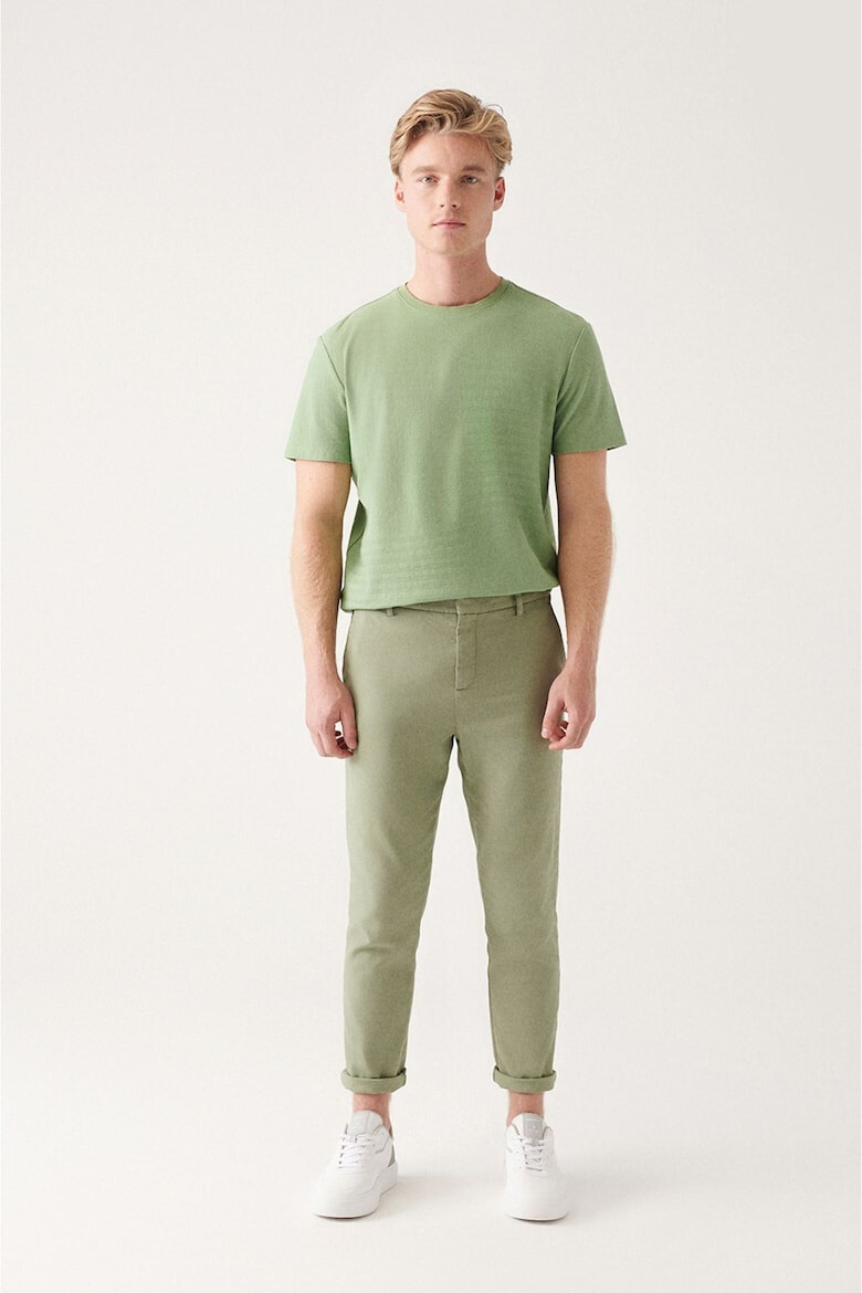 Avva Pantaloni chino relaxed fit din amestec de in - Pled.ro