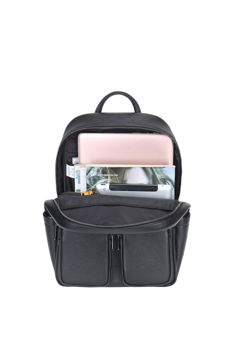 B Cavalli B Rucsac unisex de piele cu un compartiment pentru laptop - Pled.ro