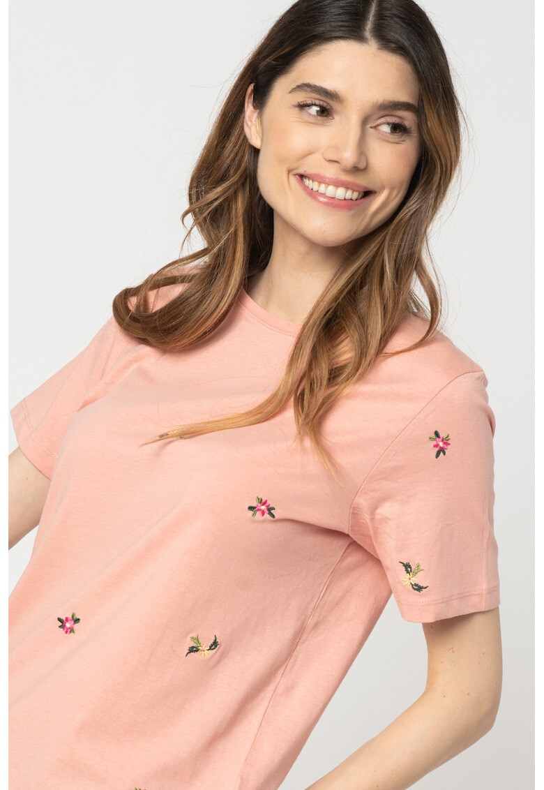 b.young Tricou de bumbac organic cu broderii Teri - Pled.ro