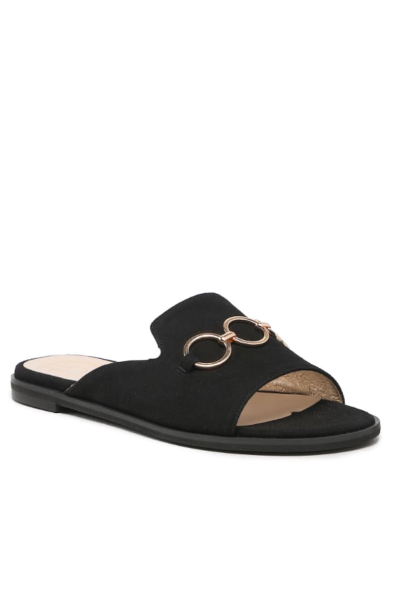 Baldowski Papuci flip-flop dama Piele naturala Negru - Pled.ro