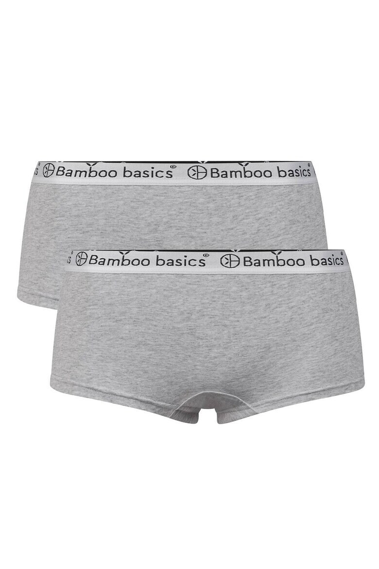 Bamboo Basics Set de boxeri cu banda logo in talie Iris - 2 perechi - Pled.ro