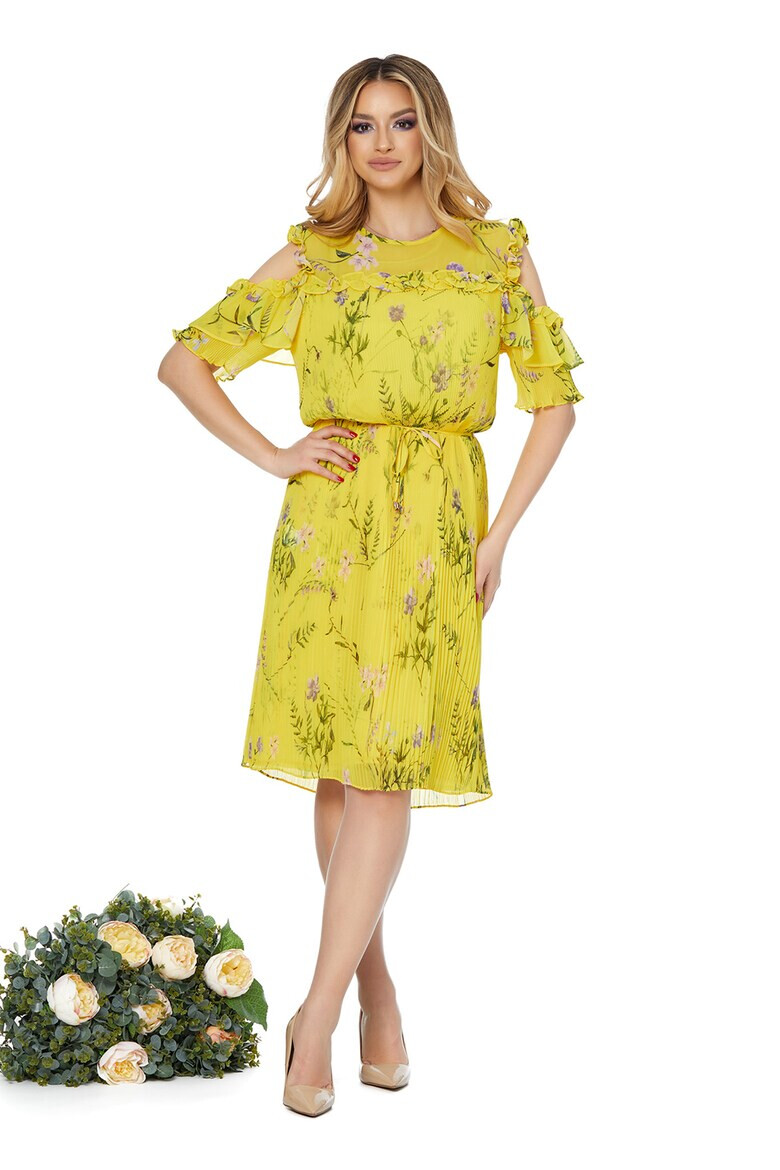 BAROCCA Rochie cu decupaj pe umar si model floral - Pled.ro