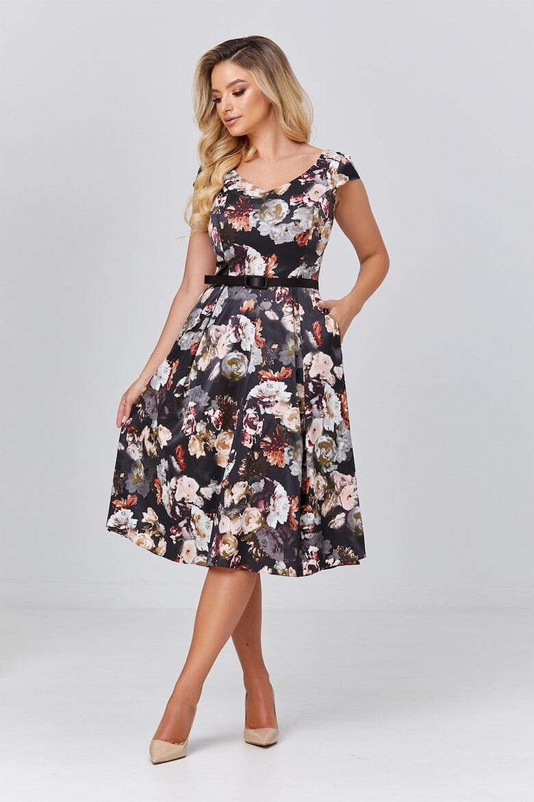 BAROCCA Rochie cu imprimeu floral si curea asortata - Pled.ro