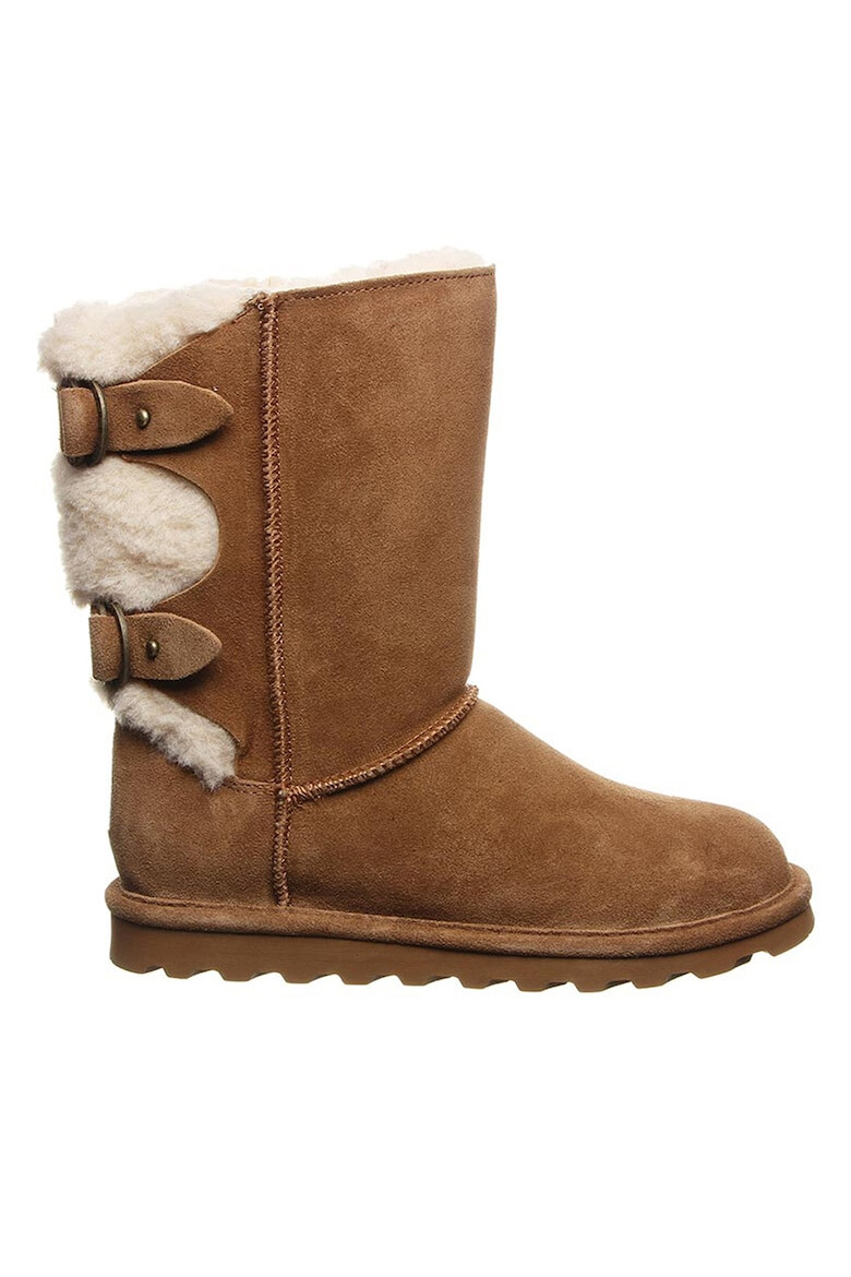 BEARPAW Cizme mid-calf din piele intoarsa cu finisaj rezistent la apa si insertii din blana sintetica Eloise - Pled.ro