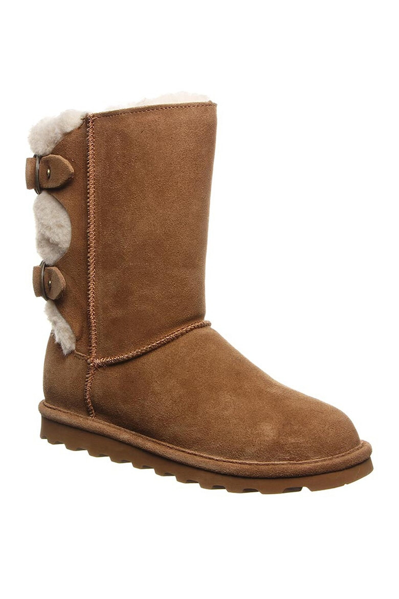 BEARPAW Cizme mid-calf din piele intoarsa cu finisaj rezistent la apa si insertii din blana sintetica Eloise - Pled.ro