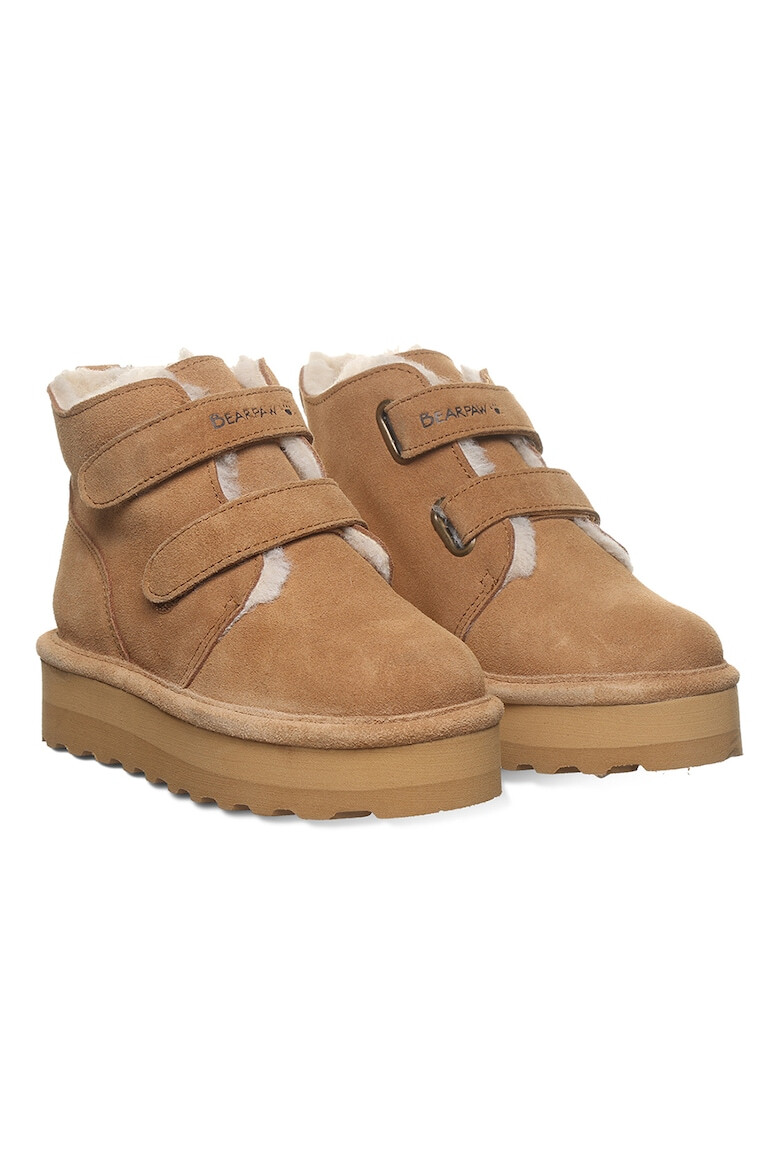 BEARPAW Ghete de piele intoarsa cu velcro Retro Larisa - Pled.ro