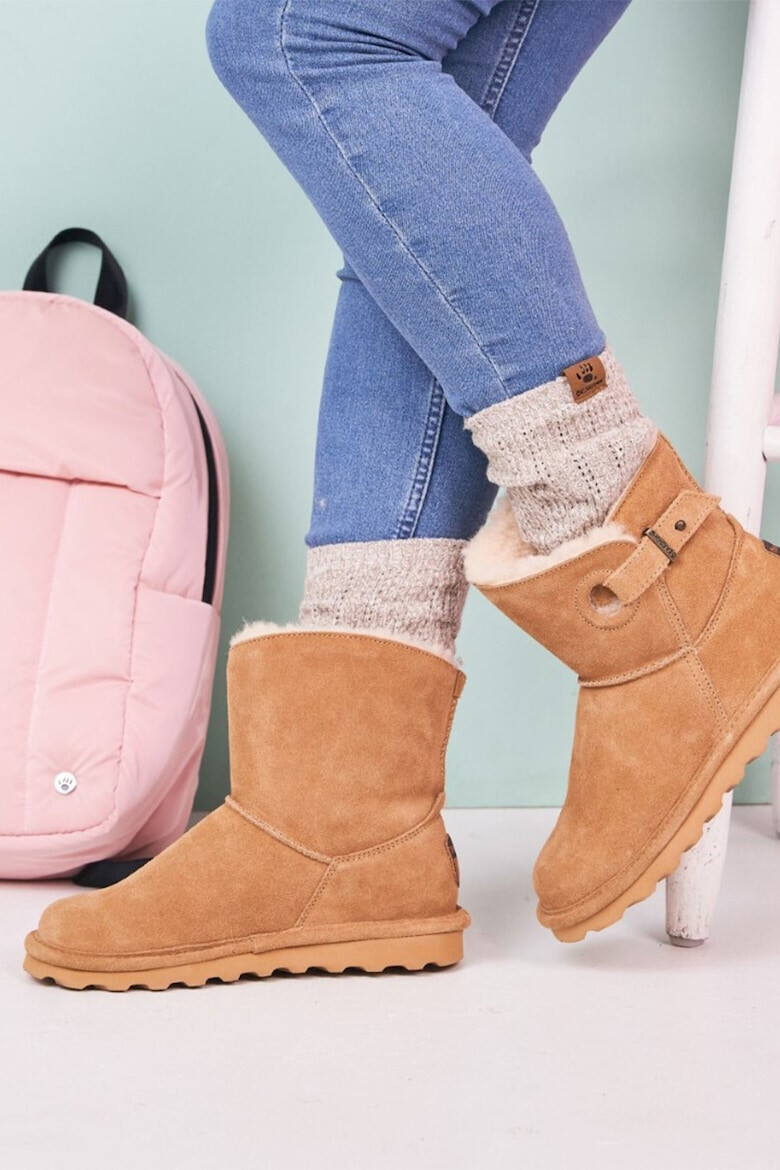 BEARPAW Ghete din piele intoarsa fara inchidere Isabelle - Pled.ro