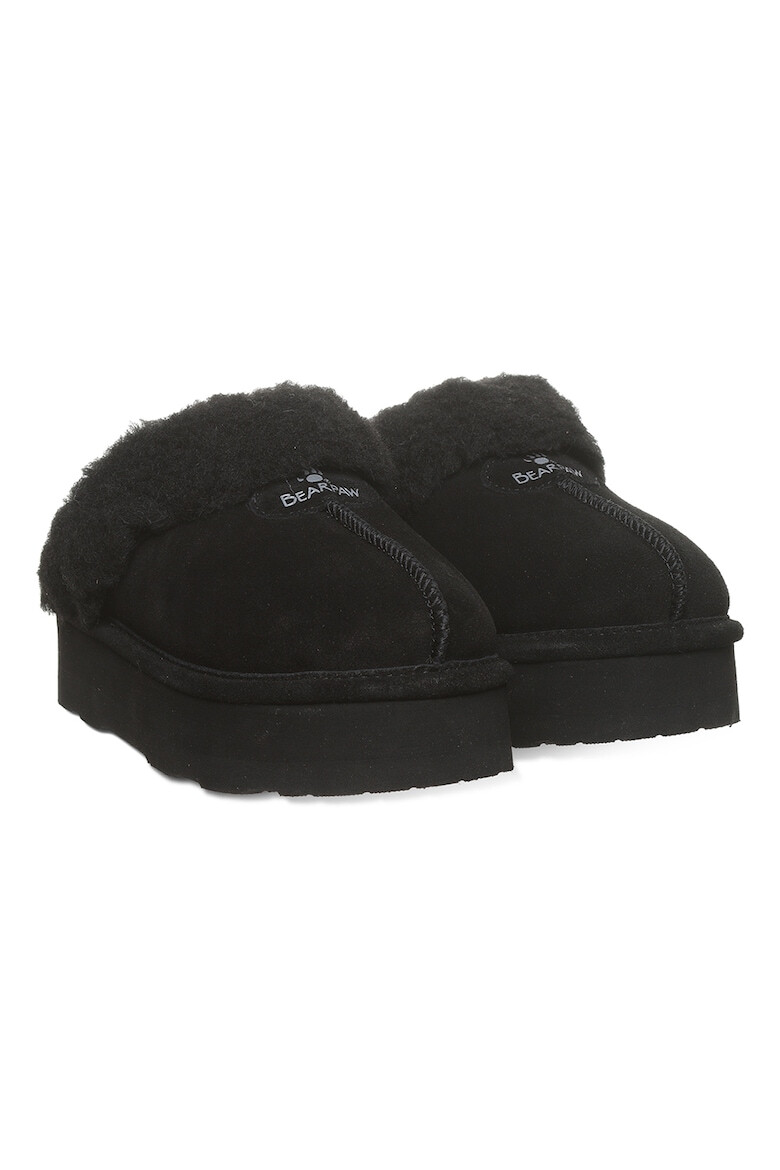 BEARPAW Papuci de casa din piele intoarsa cu finisaj rezistent la apa Retro Loki - Pled.ro