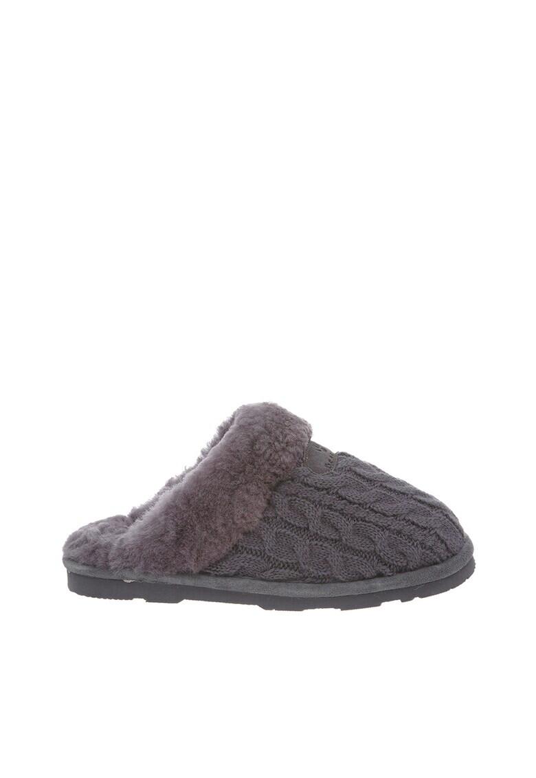 BEARPAW Papuci de casa gri cu interior imblanit Effie - Pled.ro