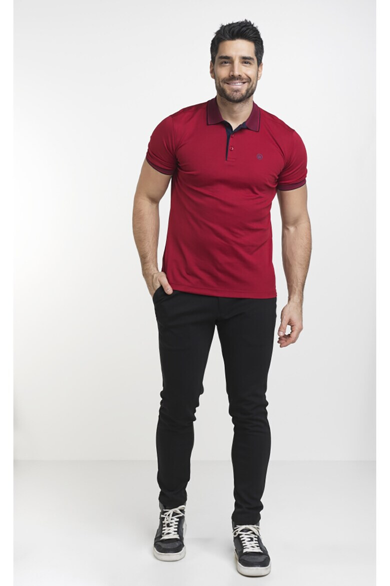 Benger Tricou polo cu fenta cu nasturi pentru fitness - Pled.ro