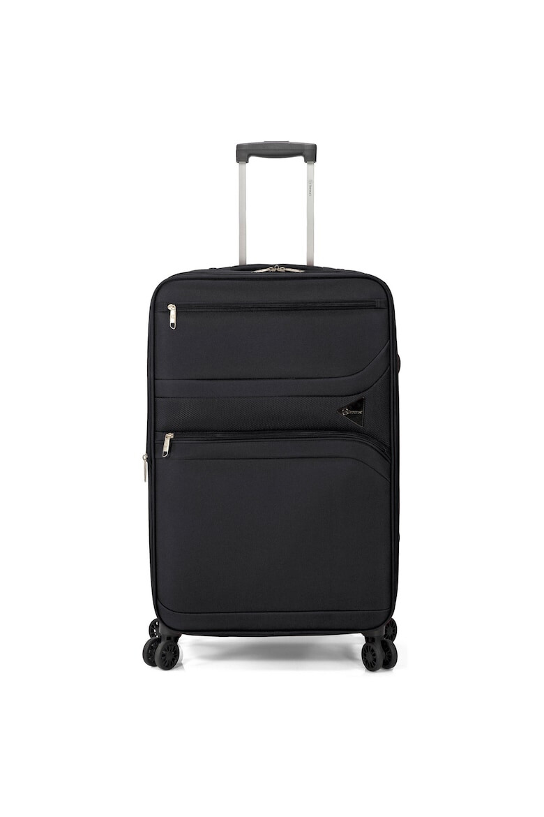 Benzi Troler Cabina Extensibil BZ 5703 4 Roti Duble 55 cm Negru - Pled.ro