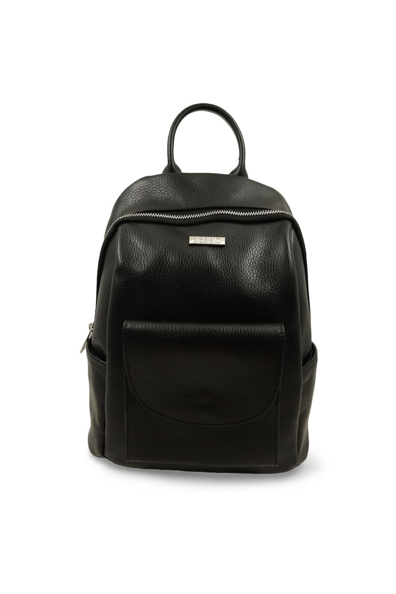 BESSO Rucsac din piele naturala Classico Versatile Negru - Pled.ro