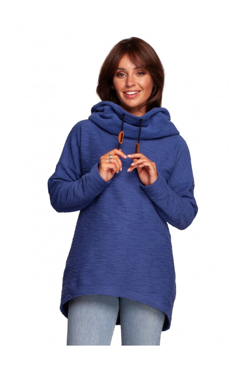 BeWear Pulover cu gluga Bumbac/Poliester Indigo - Pled.ro