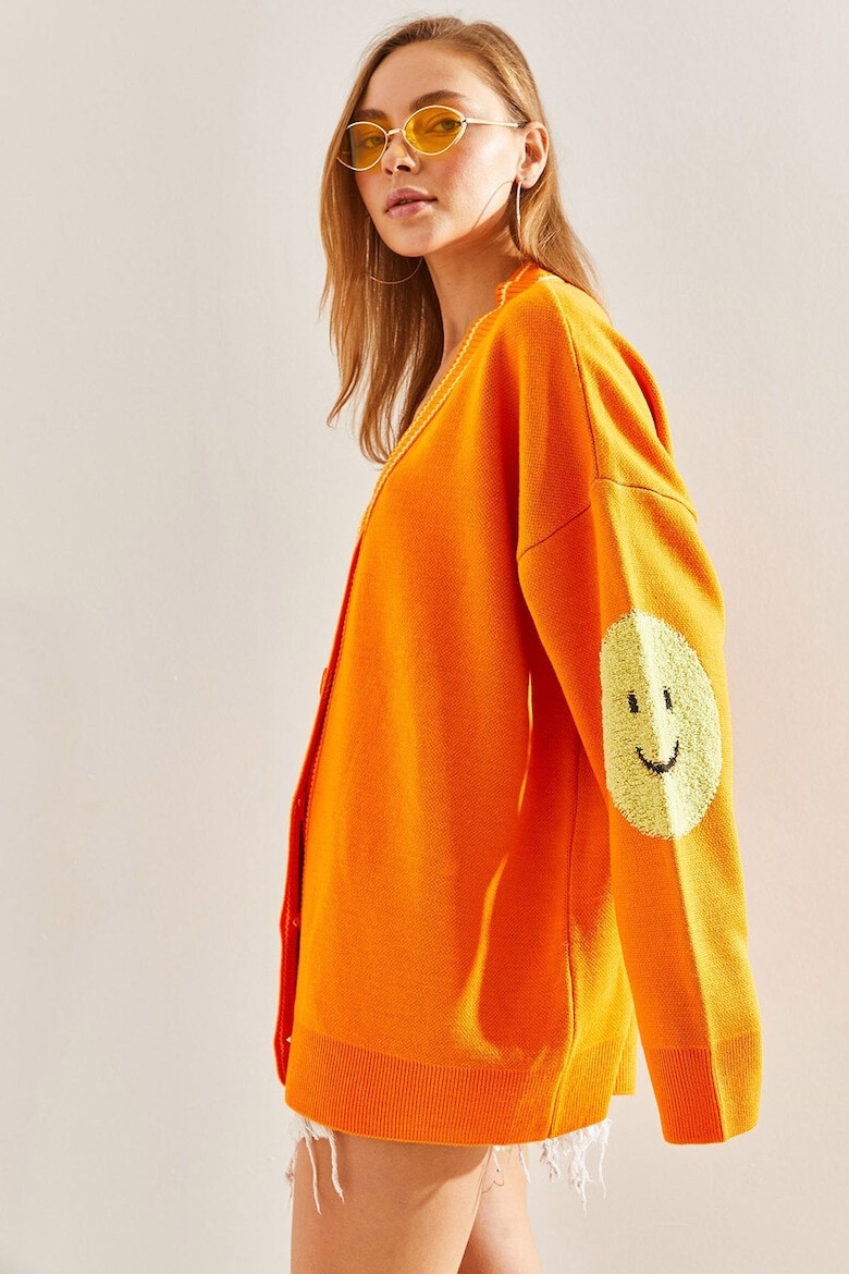 Bianco Lucci Cardigan cu model smiley - Pled.ro