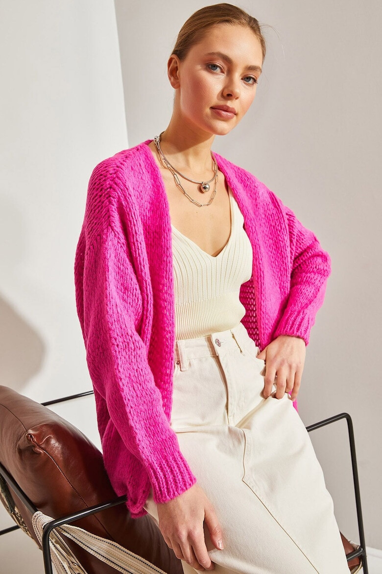 Bianco Lucci Cardigan fara inchidere - Pled.ro