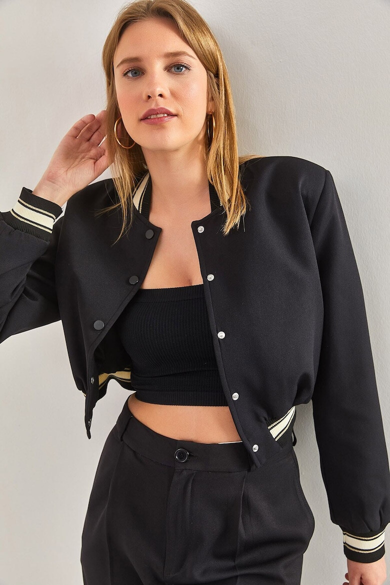 Bianco Lucci Jacheta bomber crop - Pled.ro