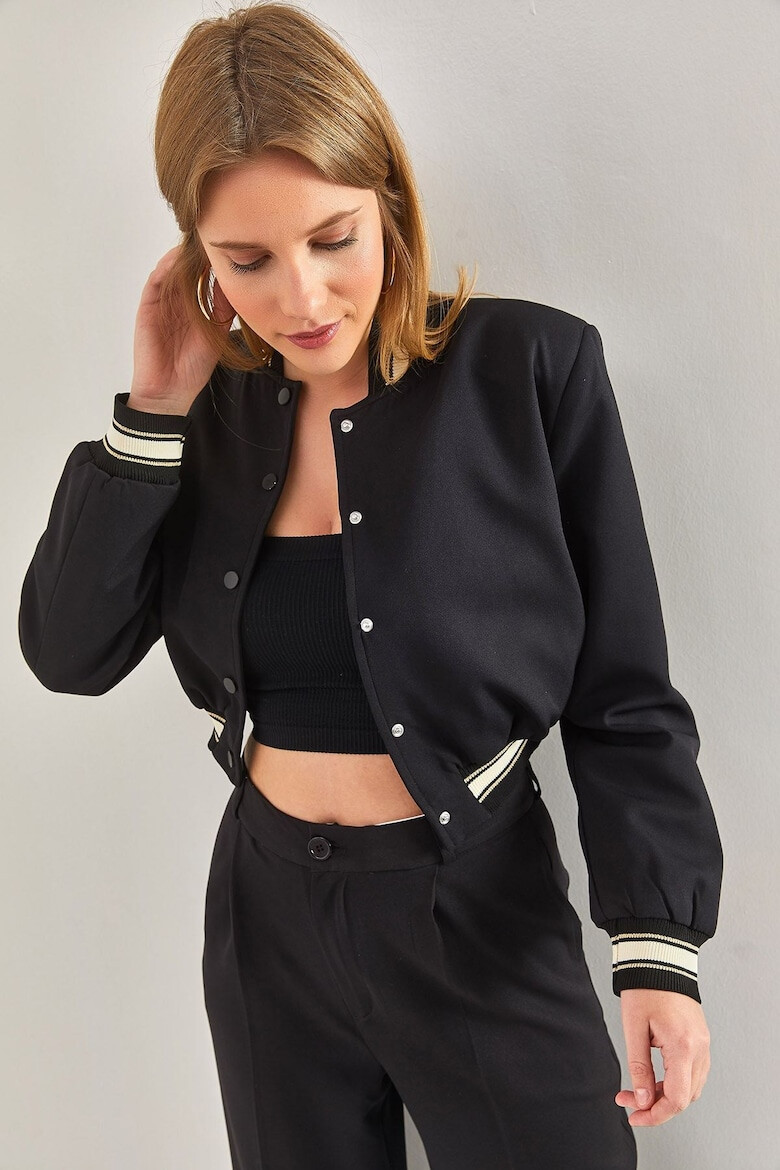 Bianco Lucci Jacheta bomber crop - Pled.ro