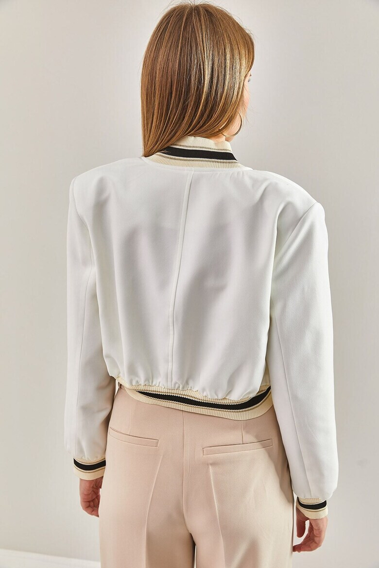 Bianco Lucci Jacheta bomber crop - Pled.ro