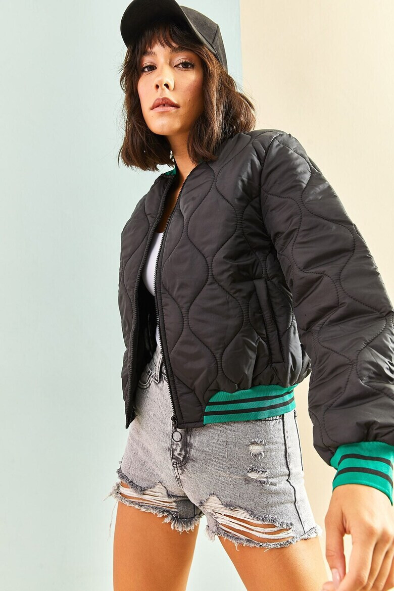 Bianco Lucci Jacheta bomber crop matlasata - Pled.ro