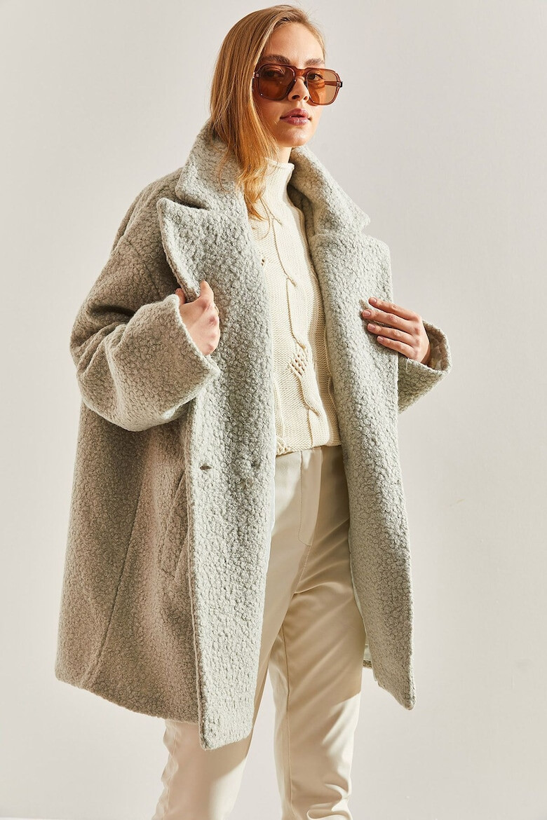 Bianco Lucci Palton supradimensionat de blana shearling sintetica - Pled.ro