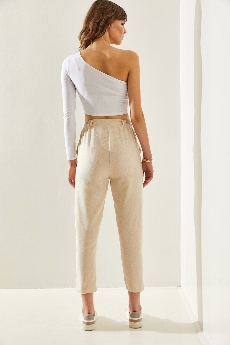 Bianco Lucci Pantaloni crop cu buzunare oblice - Pled.ro