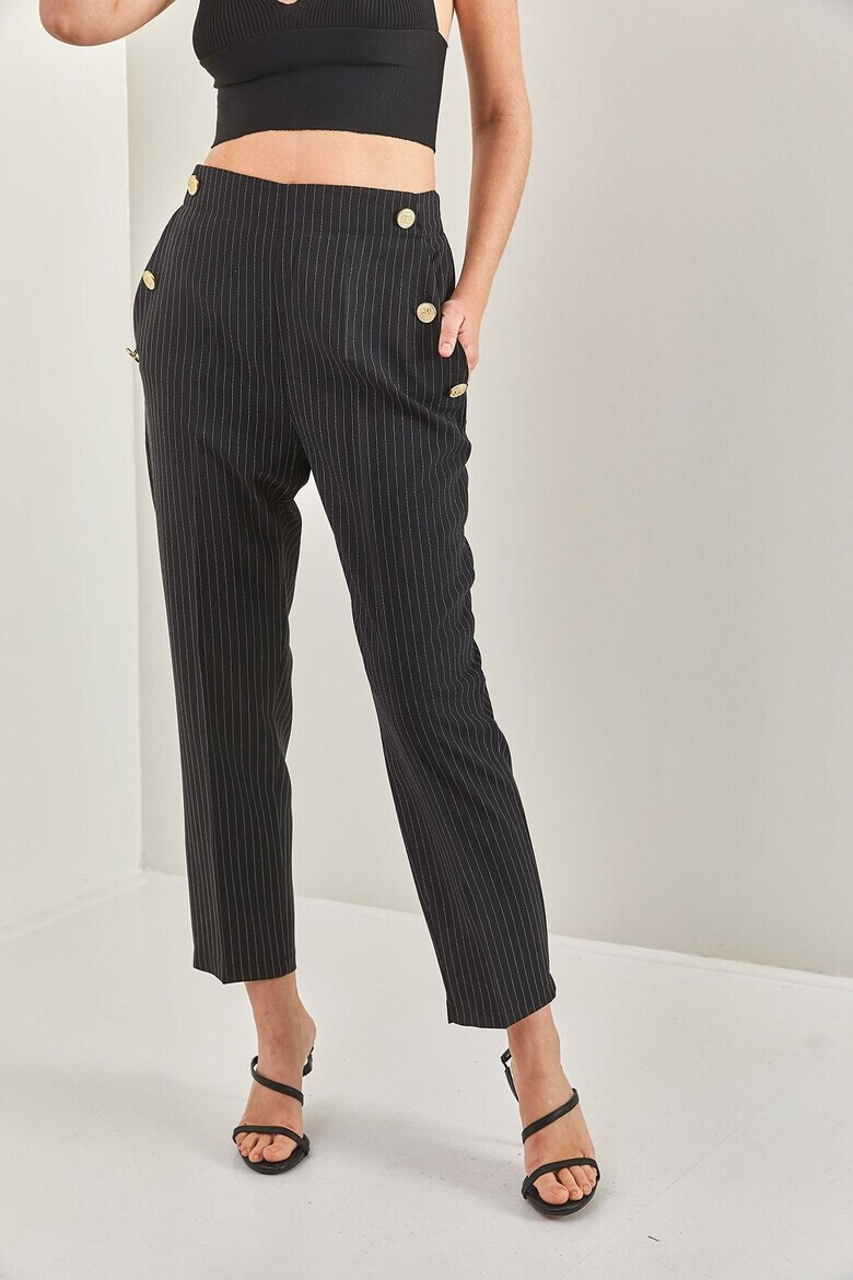 Bianco Lucci Pantaloni crop elganti - Pled.ro