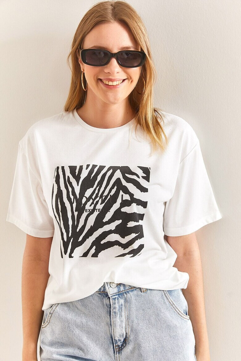 Bianco Lucci Tricou cu imprimeu zebra - Pled.ro