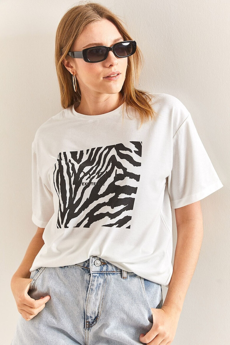 Bianco Lucci Tricou cu imprimeu zebra - Pled.ro