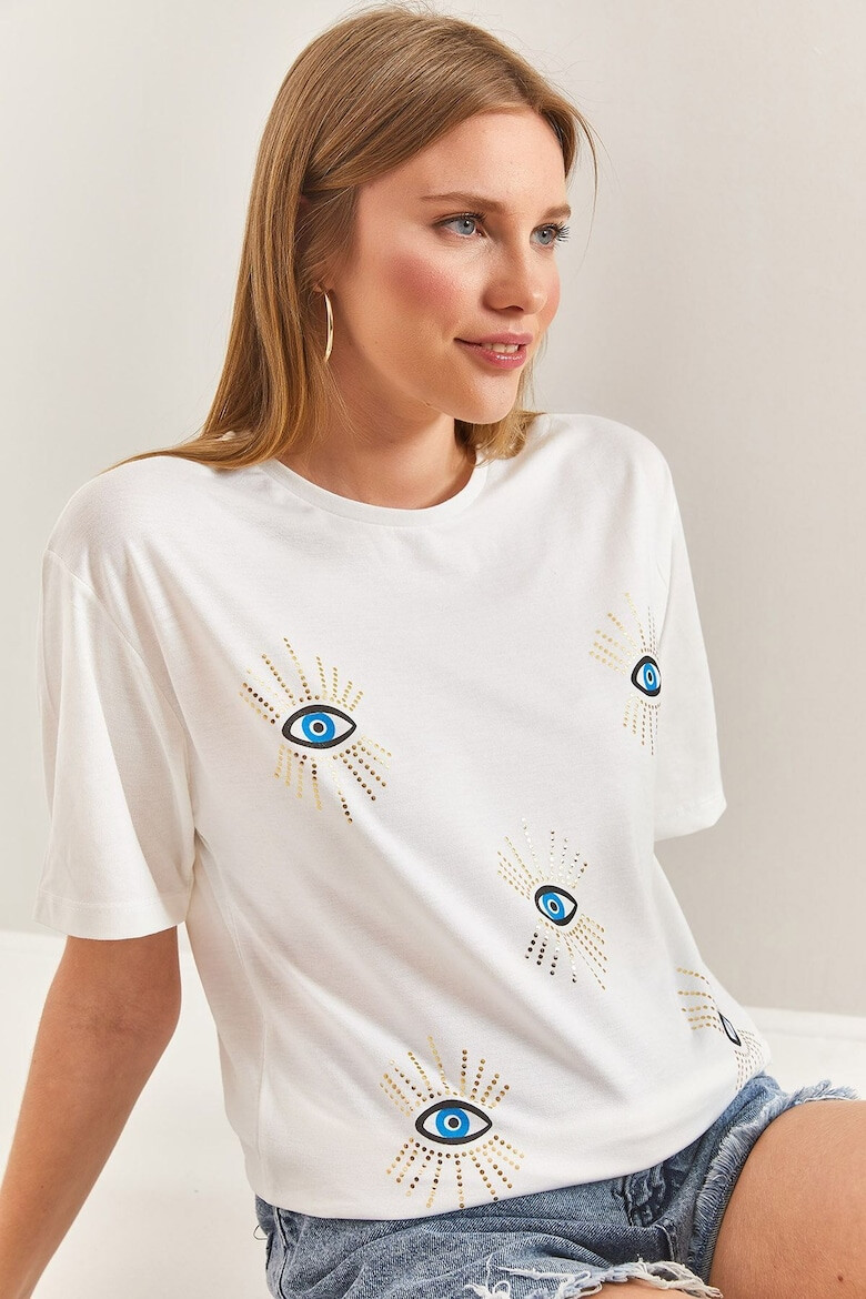 Bianco Lucci Tricou cu model Fatima Eye - Pled.ro