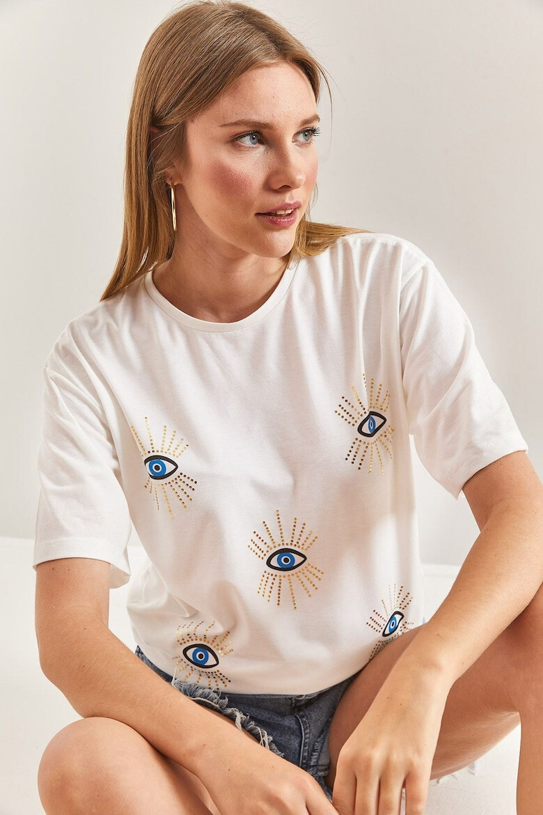 Bianco Lucci Tricou cu model Fatima Eye - Pled.ro