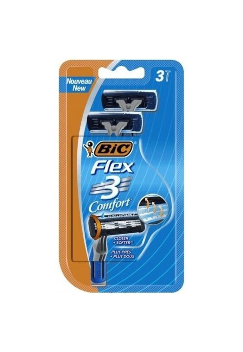 Bic Aparat de Ras pentru barbati Flex 3 Classic 3 lame pachet standard 3 bucati - Pled.ro