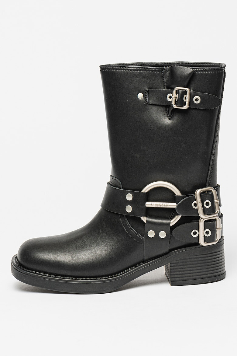 Big Star Ghete biker mid-calf din piele - Pled.ro