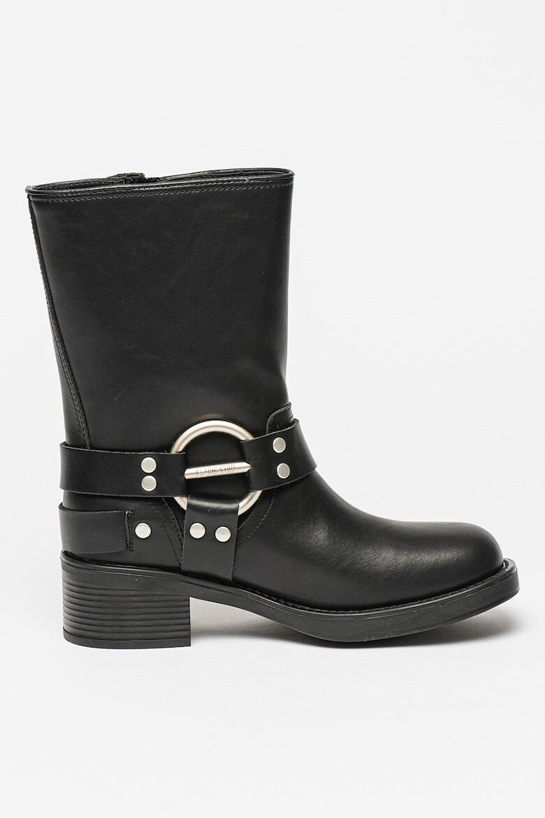 Big Star Ghete biker mid-calf din piele - Pled.ro